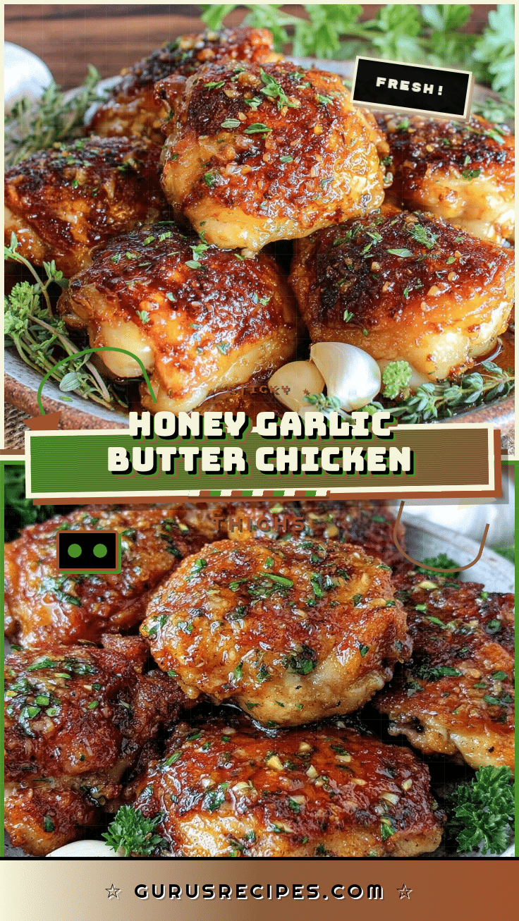crispy honey garlic butter chicken thighs recipe