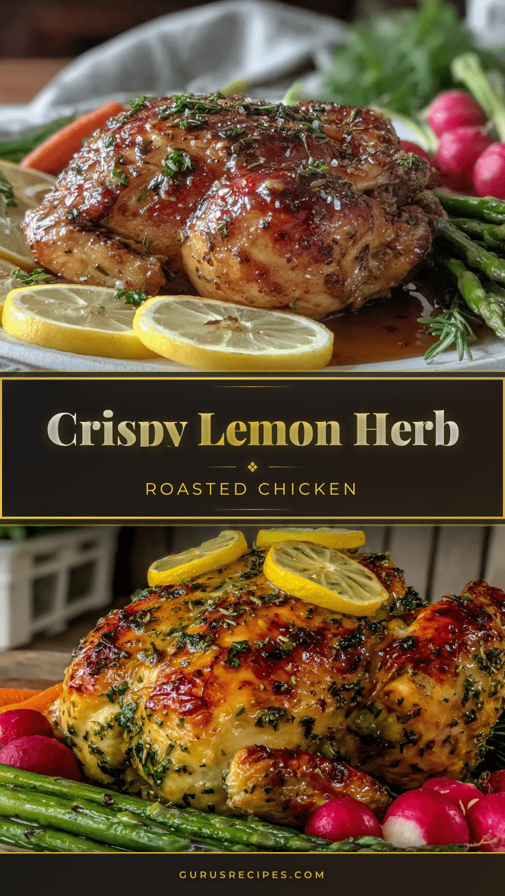 crispy lemon herb roasted chicken recipe