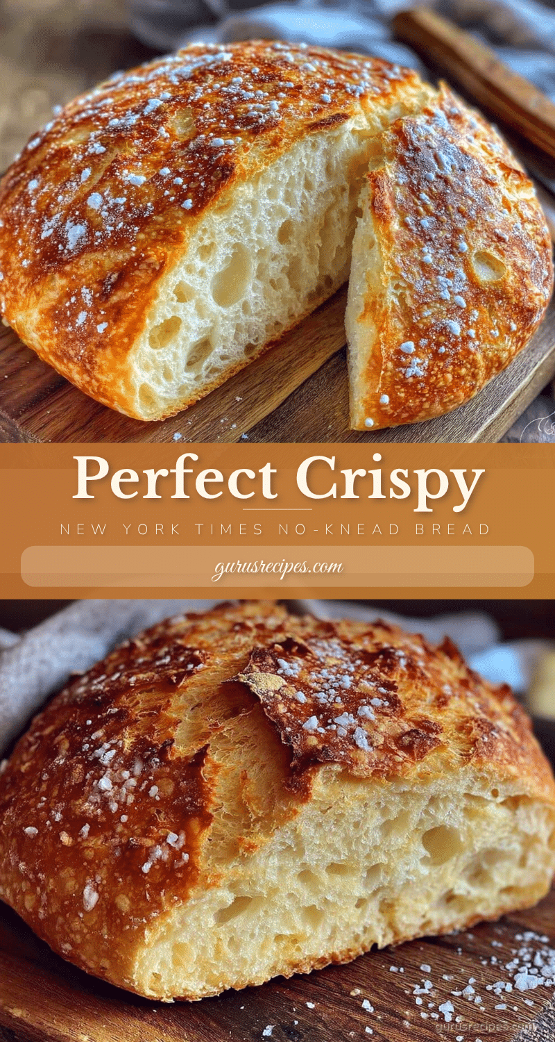 Crispy New York Times No-Knead Bread Recipe recipe