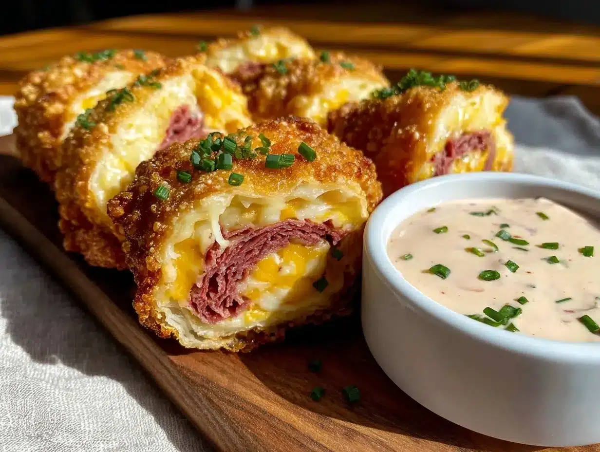 crispy reuben egg rolls preparation steps