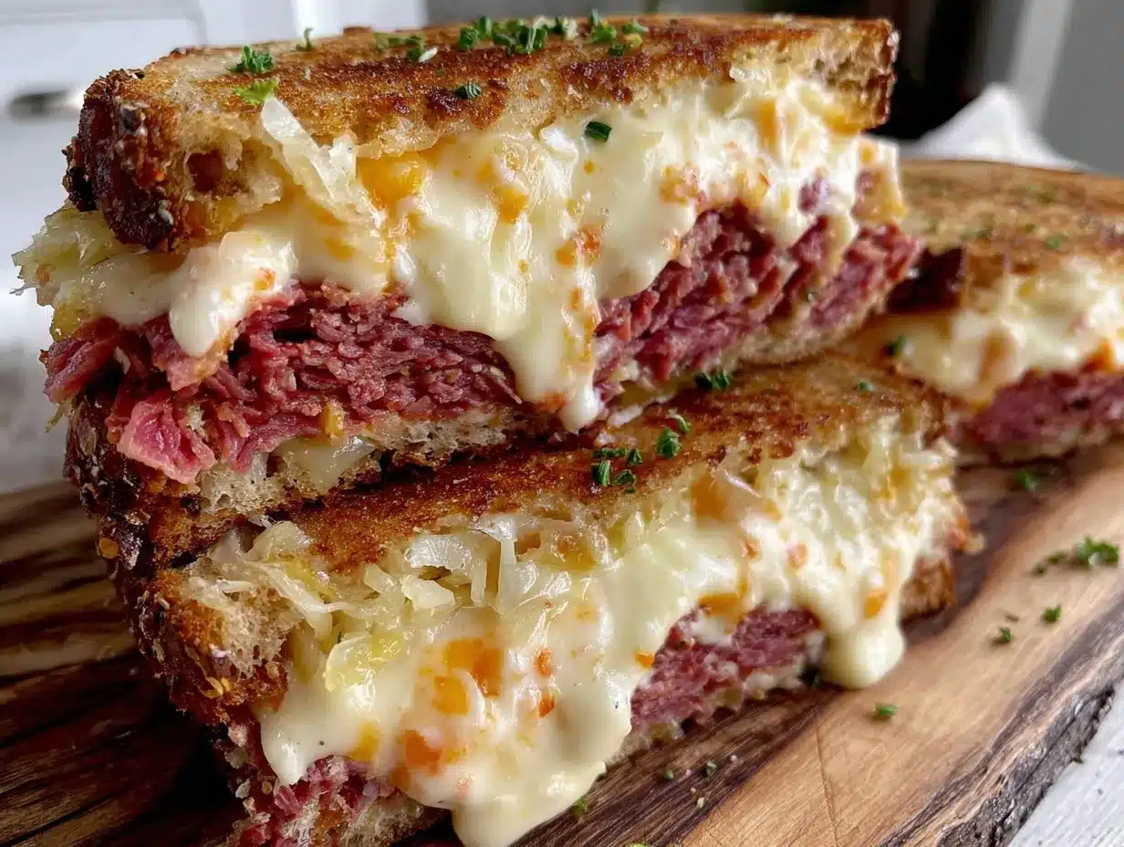 crispy Reuben sandwich preparation steps
