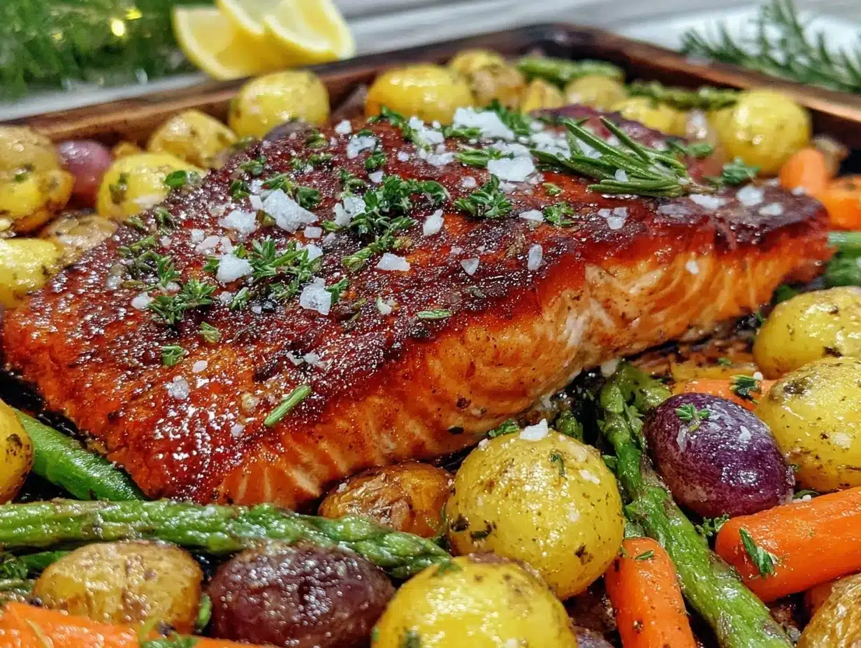 crispy sheet pan salmon preparation steps
