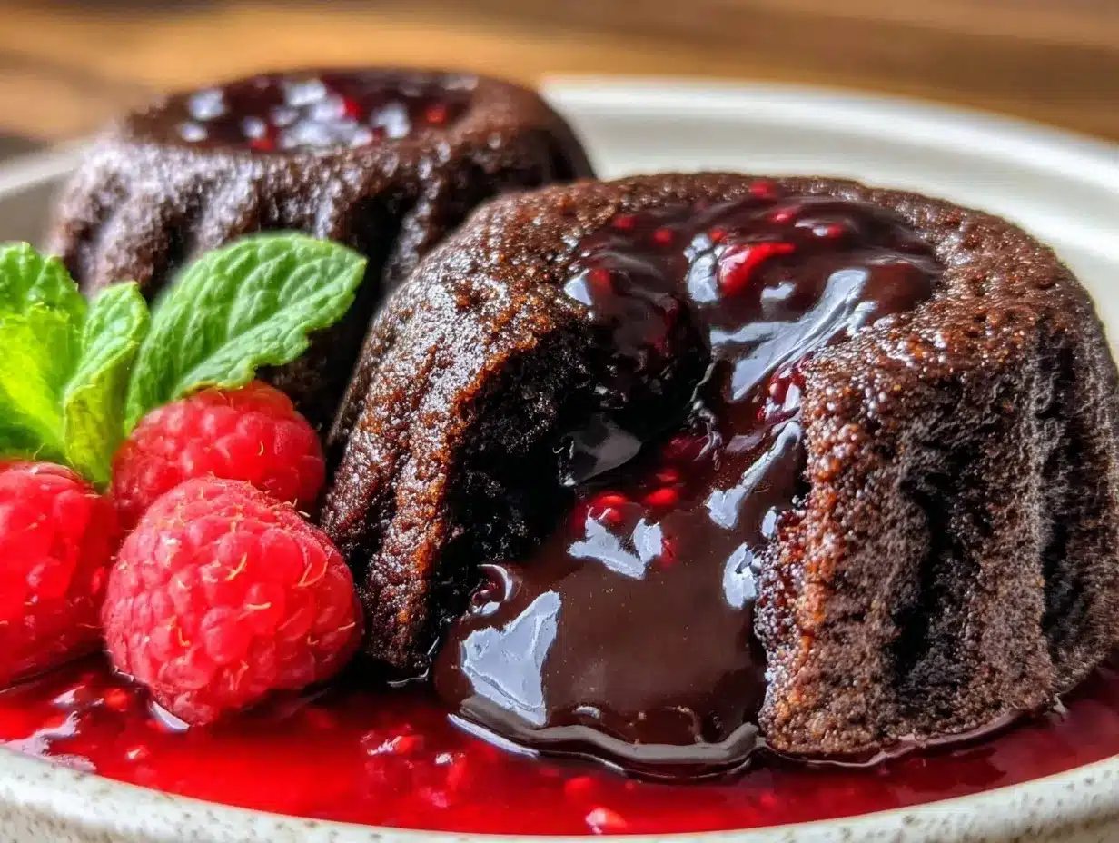 dark chocolate molten lava cakes preparation steps