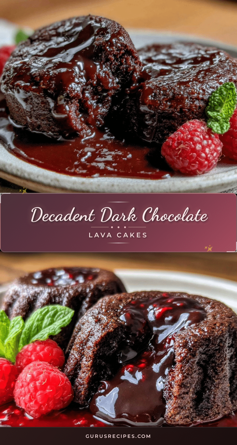 dark chocolate molten lava cakes recipe