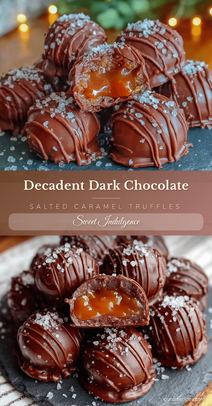 dark chocolate salted caramel truffles recipe