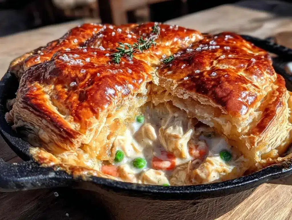 dutch oven chicken pot pie - featured image