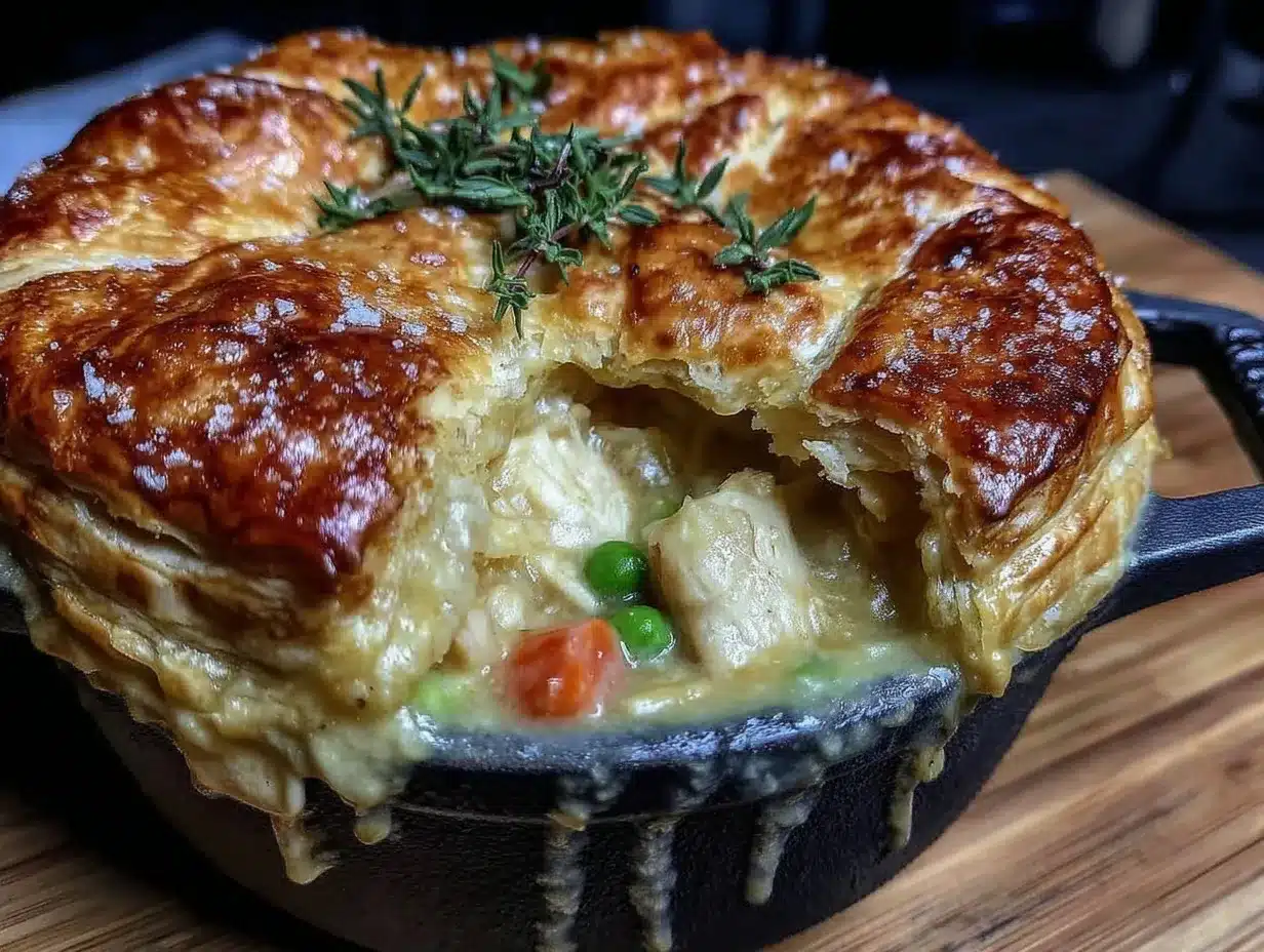 dutch oven chicken pot pie preparation steps