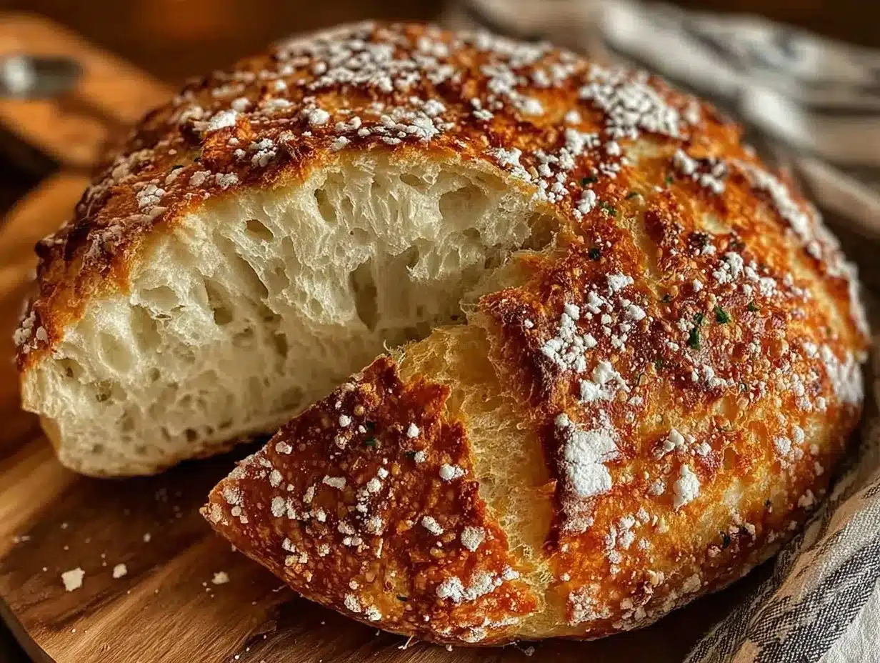 Dutch Oven No-Knead Bread preparation steps