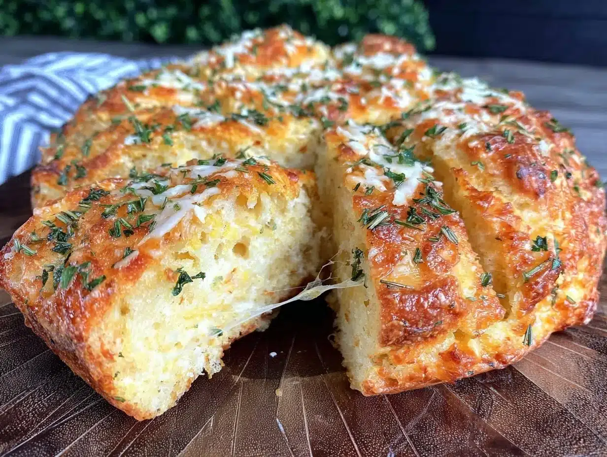 Easy Cheesy Italian Herb Bread preparation steps