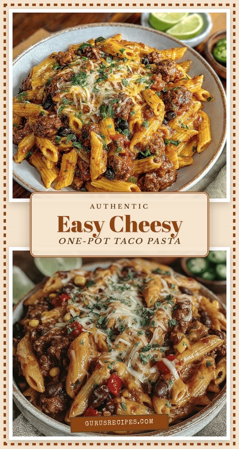 easy cheesy one-pot taco pasta recipe