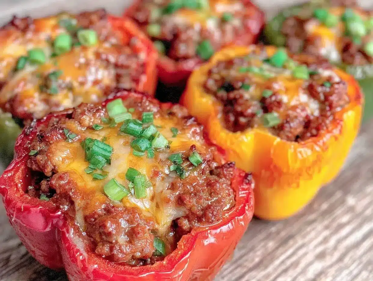 easy cheesy stuffed bell peppers preparation steps