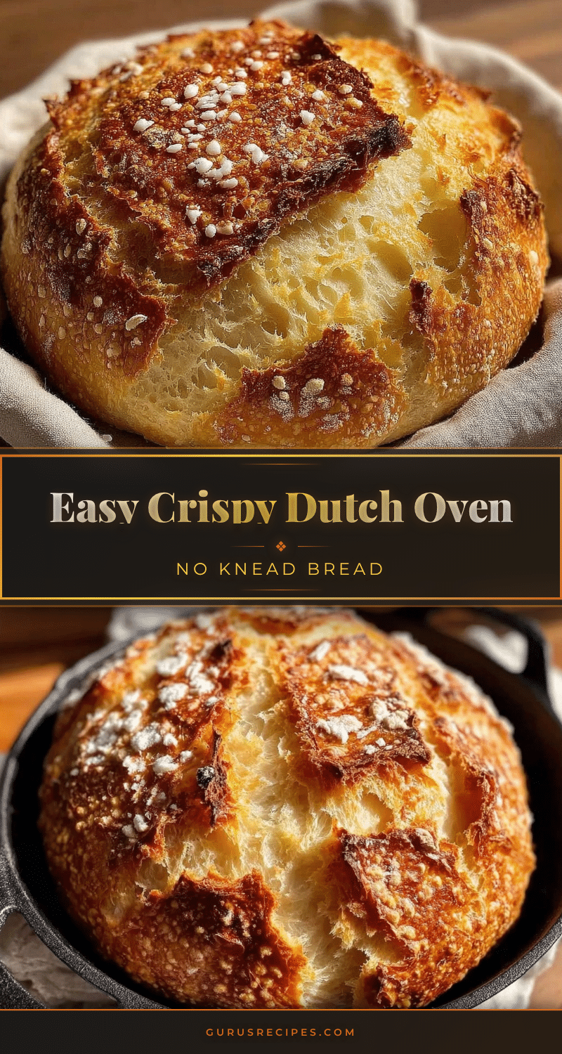 easy crispy dutch oven no knead bread recipe