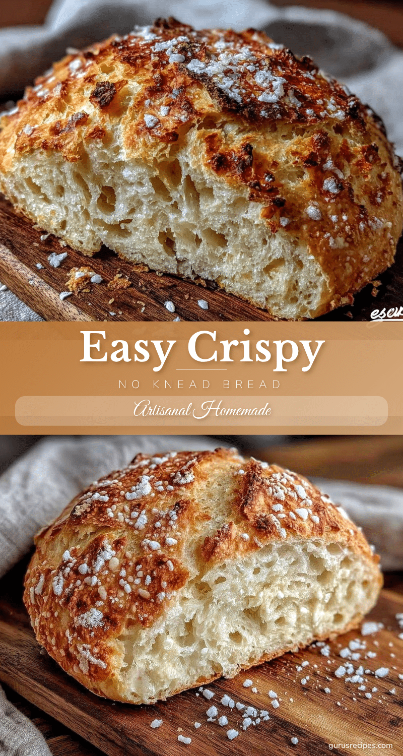 easy crispy no knead bread recipe recipe