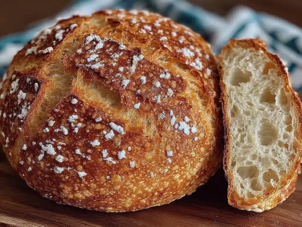 easy crusty artisan bread recipe - featured image