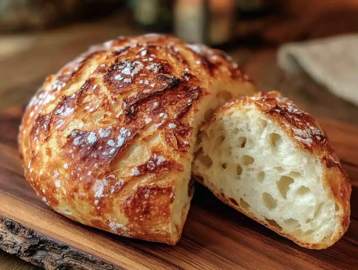 easy crusty artisan bread recipe preparation steps