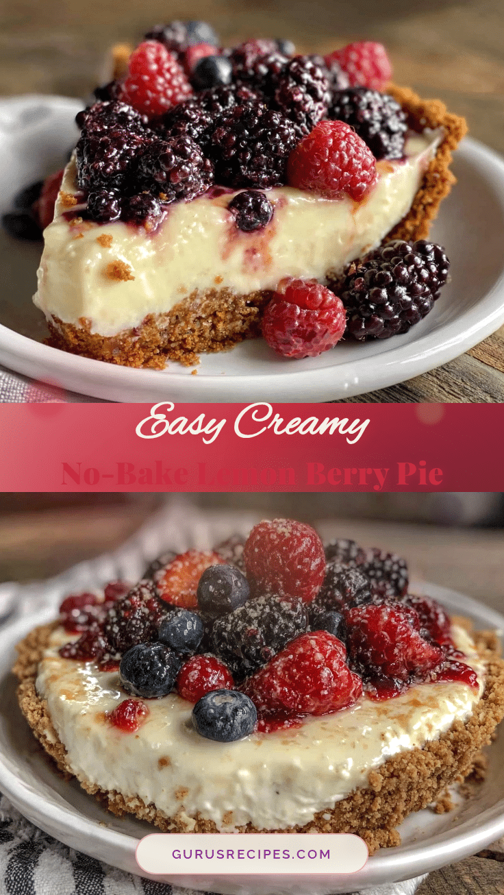easy no bake lemon berry icebox pie recipe
