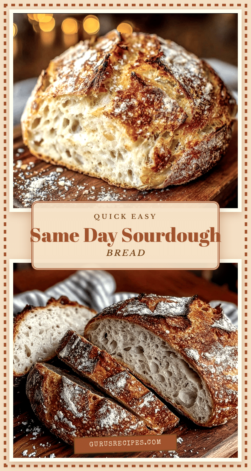 easy same day sourdough bread recipe
