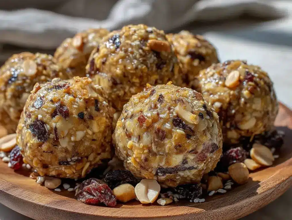 easy sugar-free peanut butter protein balls - featured image