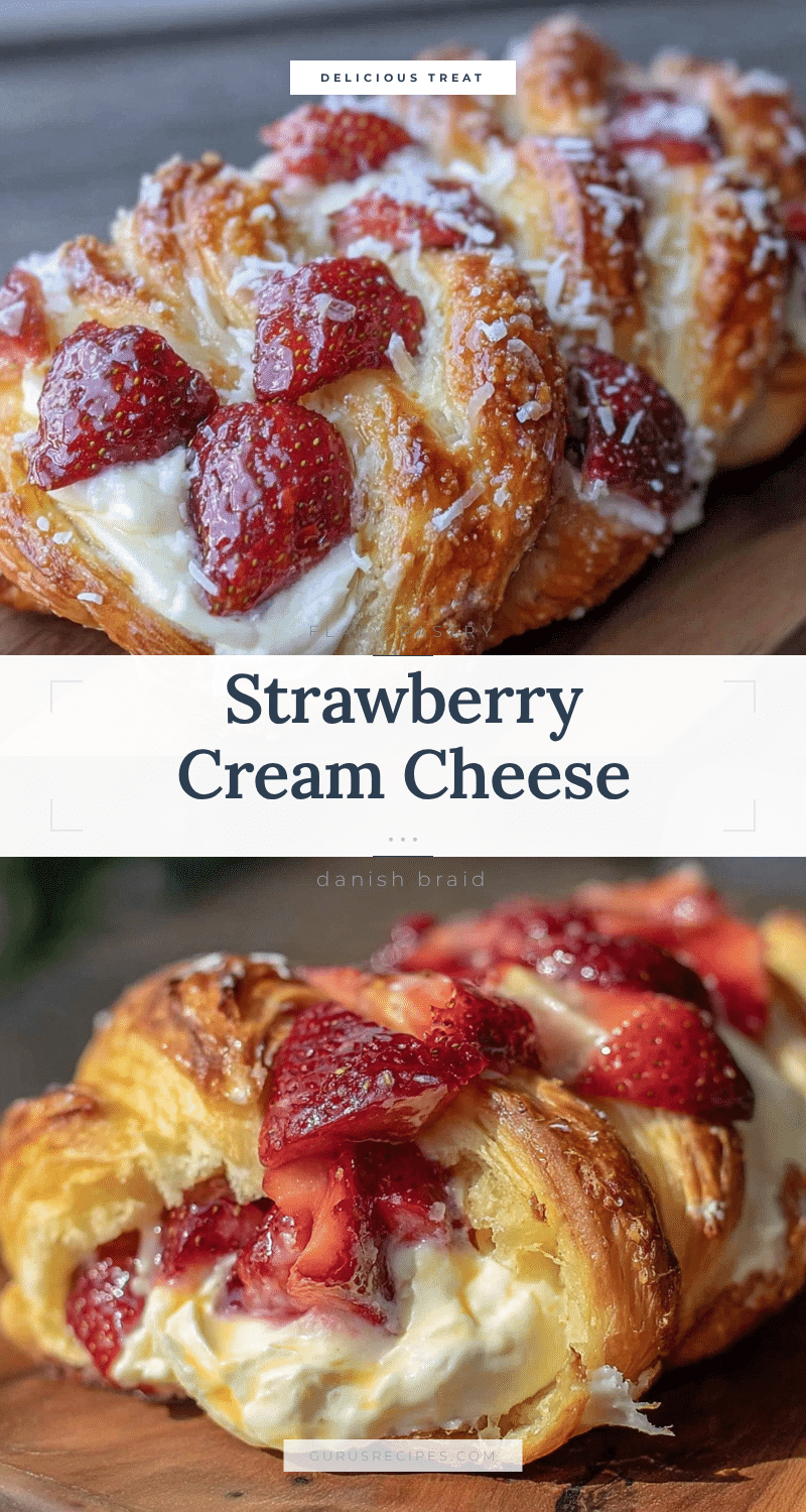 flaky strawberry cream cheese danish braid recipe