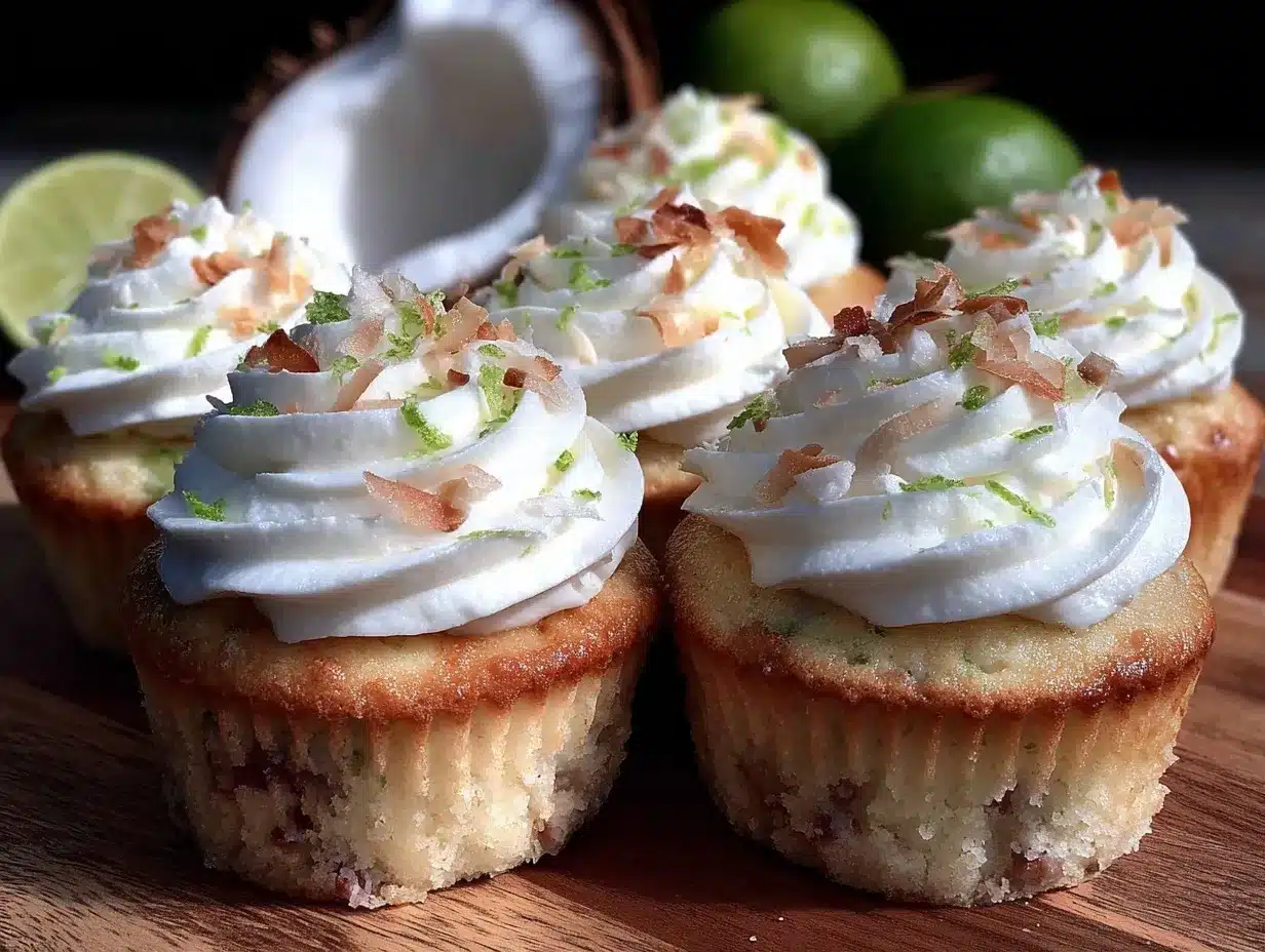 fluffy coconut lime cupcakes preparation steps
