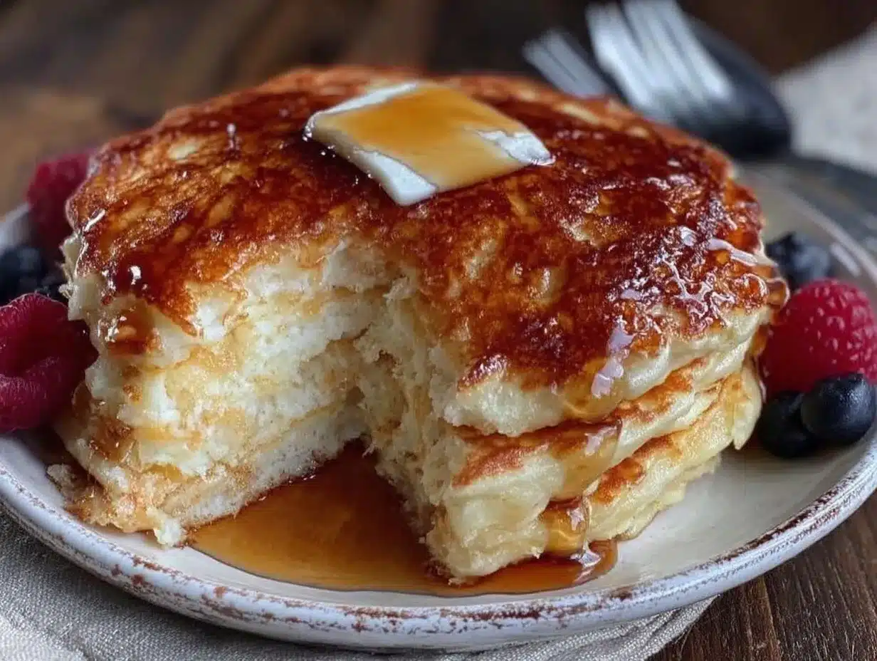 fluffy homemade buttermilk pancakes preparation steps