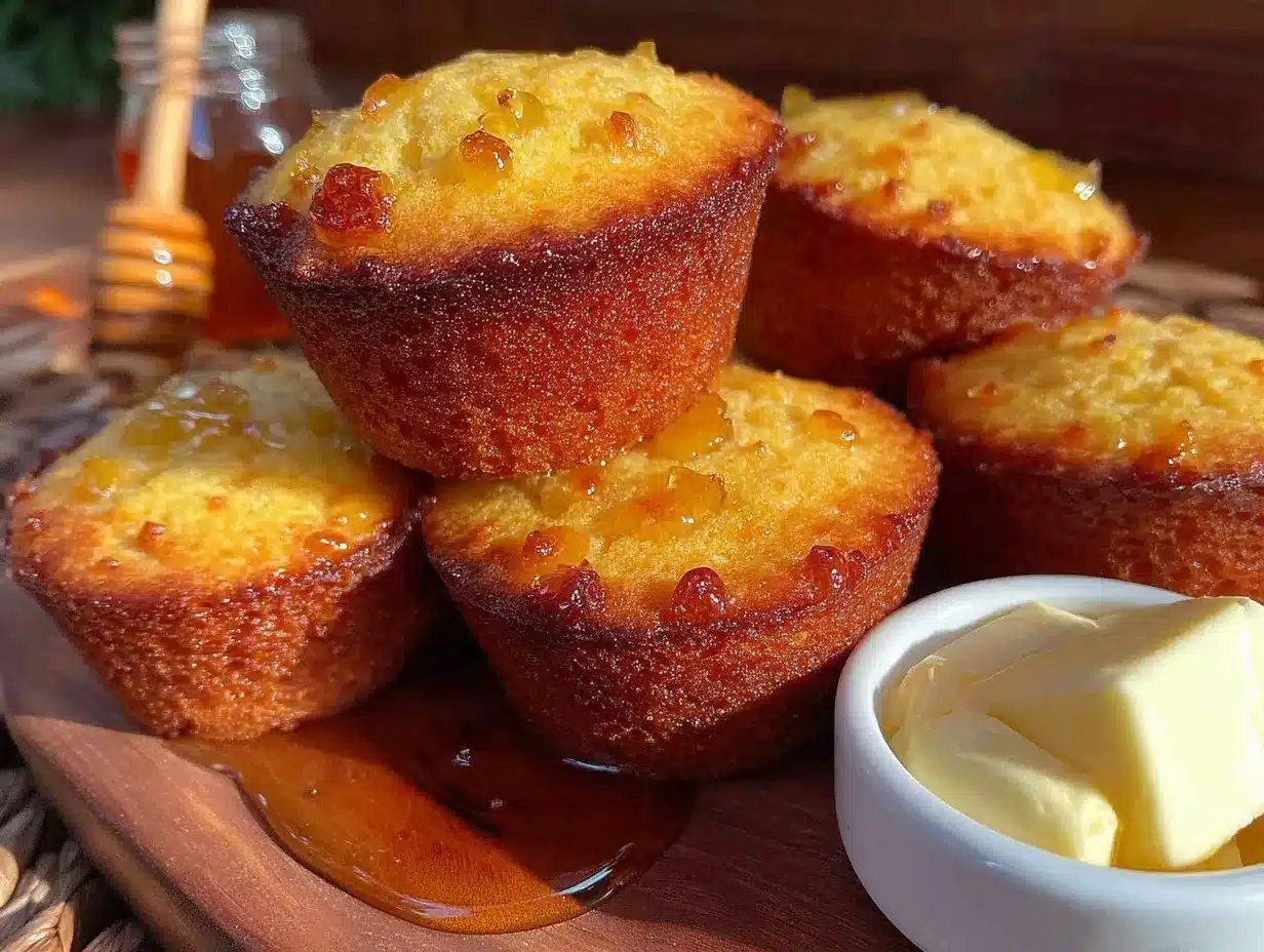 fluffy honey butter cornbread muffins preparation steps