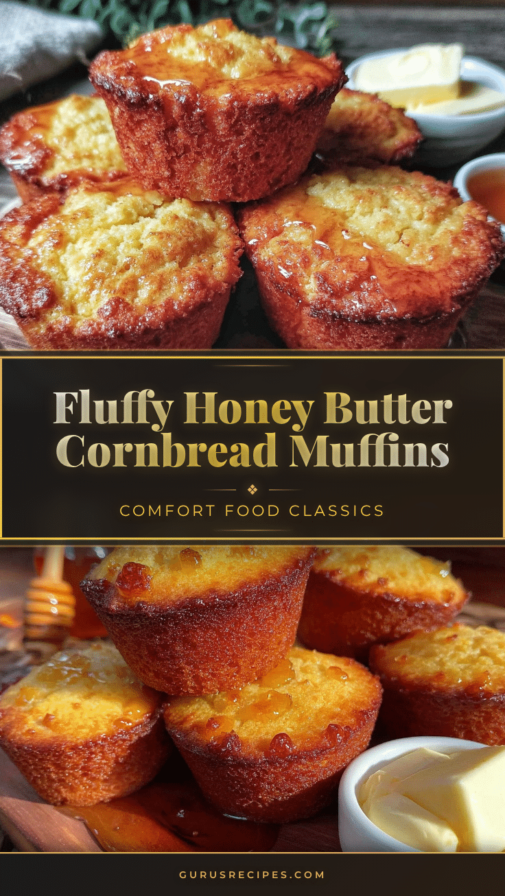 fluffy honey butter cornbread muffins recipe