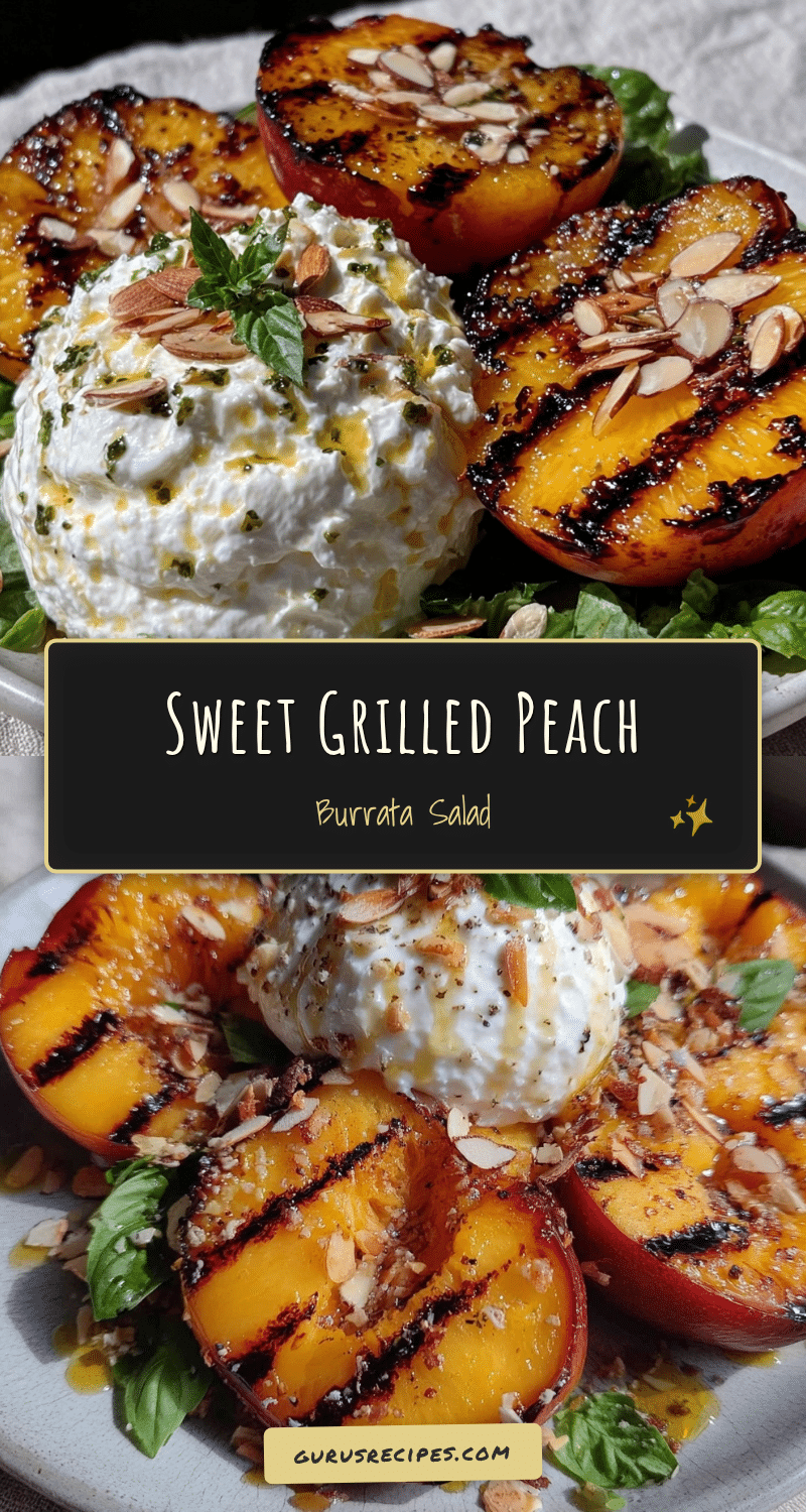 fresh grilled peach and burrata salad recipe