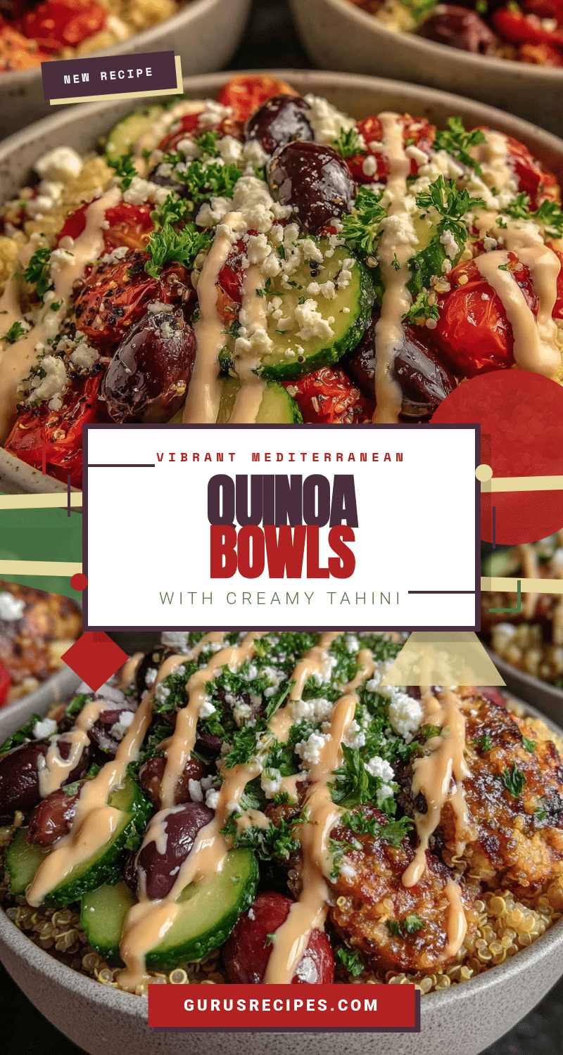 fresh mediterranean quinoa bowls recipe