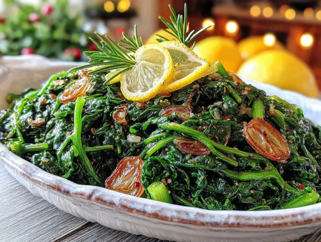 fresh sautéed dandelion greens - featured image