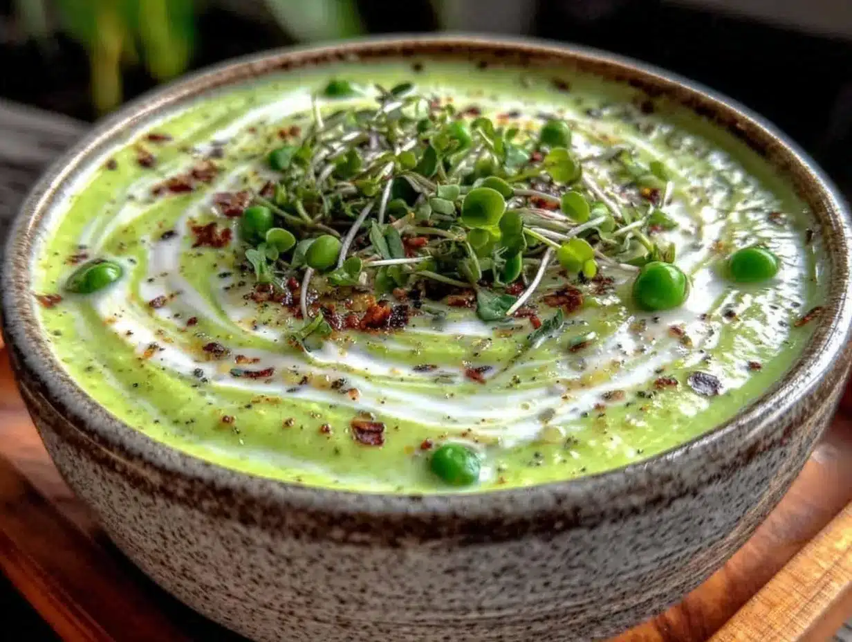 fresh spring pea soup preparation steps