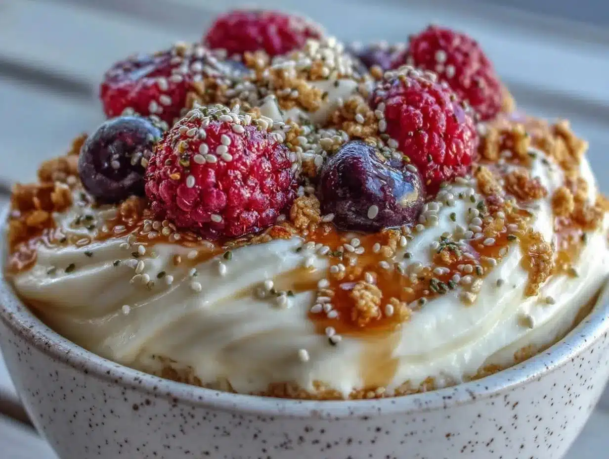 healthy protein-packed greek yogurt breakfast bowl preparation steps