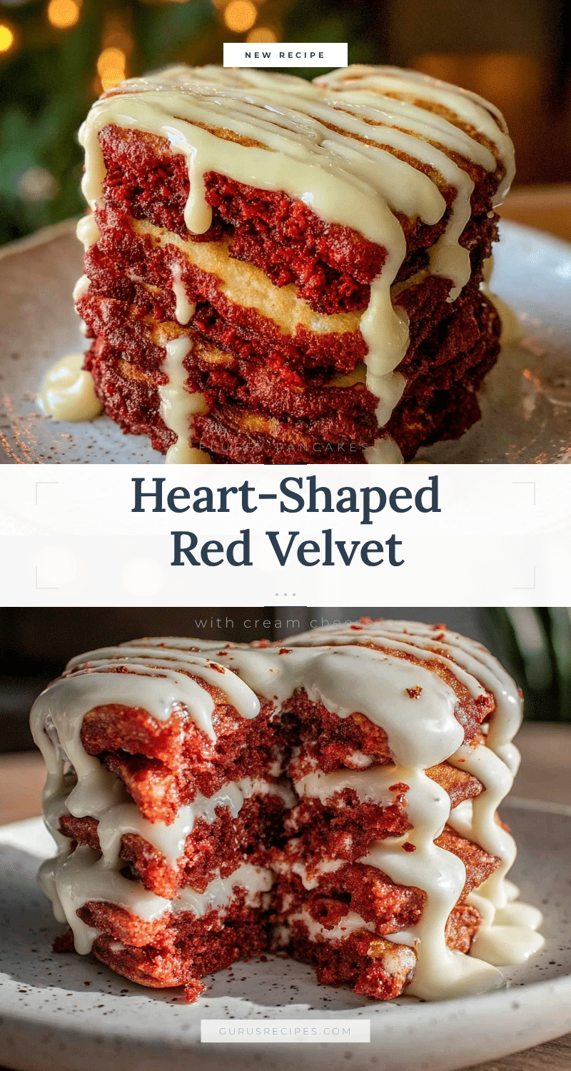 heart-shaped red velvet pancakes recipe