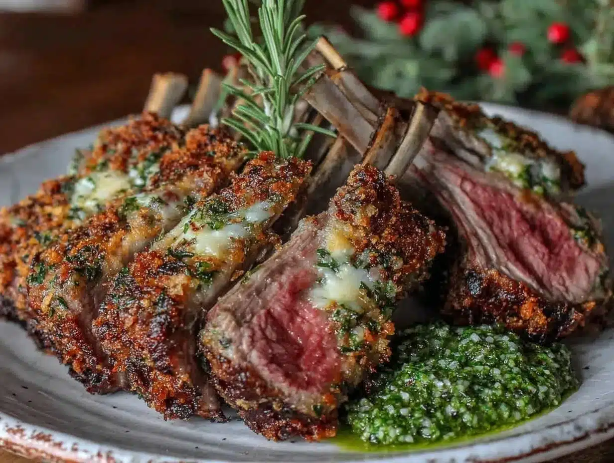 herb-crusted rack of lamb preparation steps