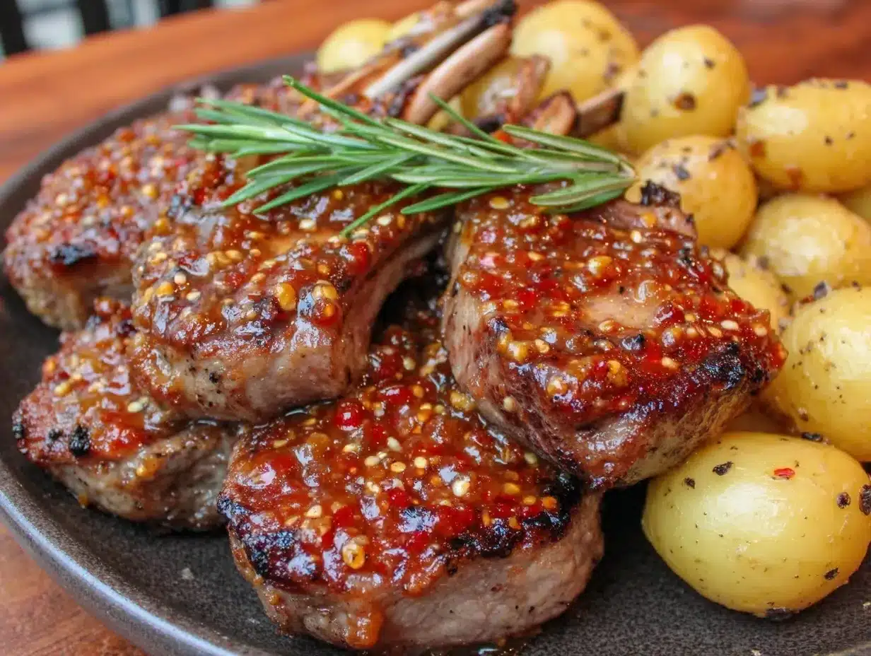 honey mustard glazed lamb chops preparation steps