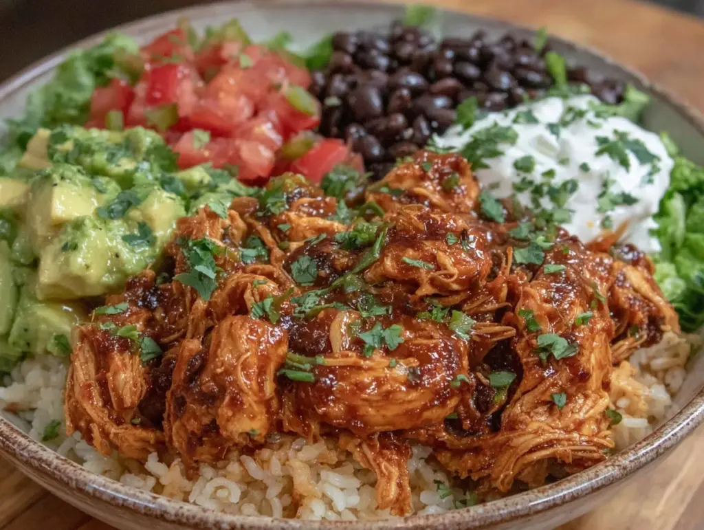 instant pot chicken burrito bowls - featured image