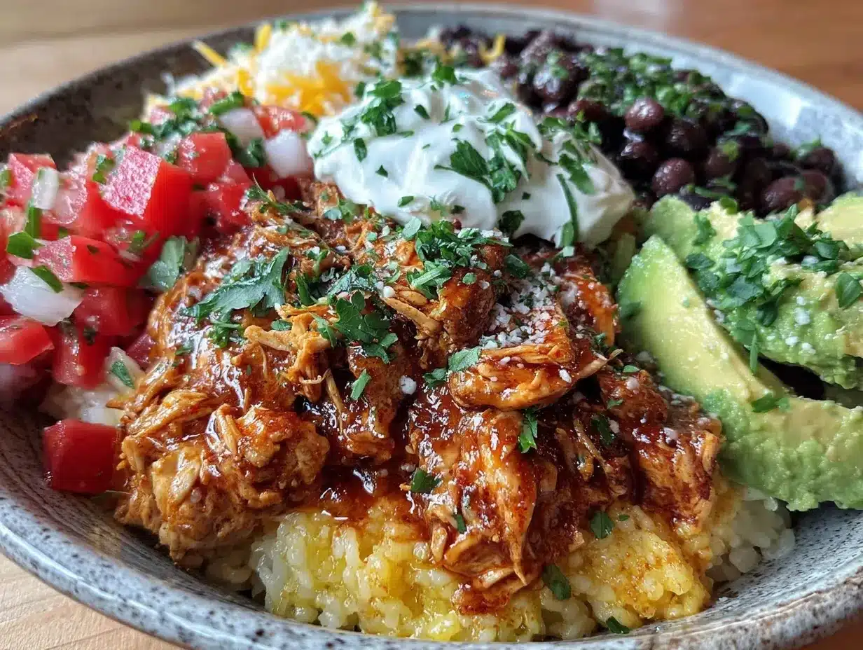 instant pot chicken burrito bowls preparation steps