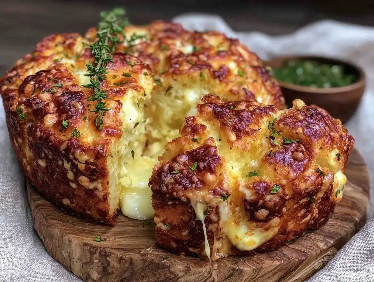 Italian herb and cheese bread preparation steps