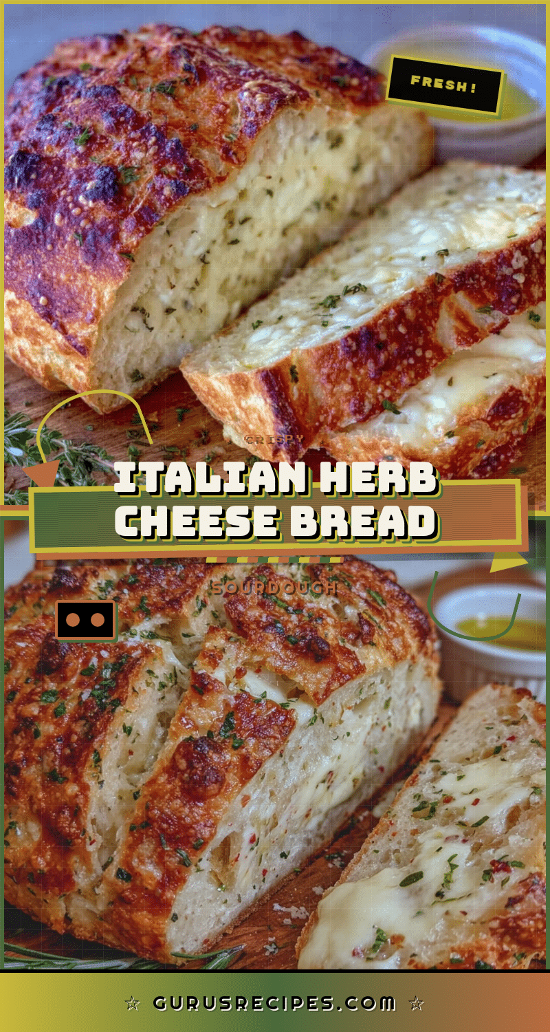 Italian Herbs Cheese Artisan Sourdough Bread recipe