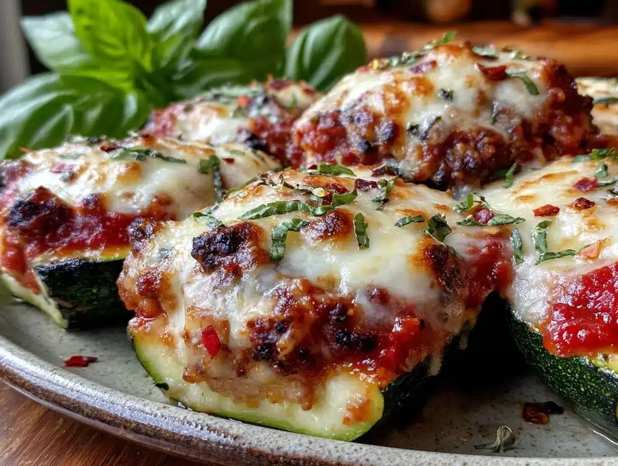 keto zucchini lasagna boats preparation steps