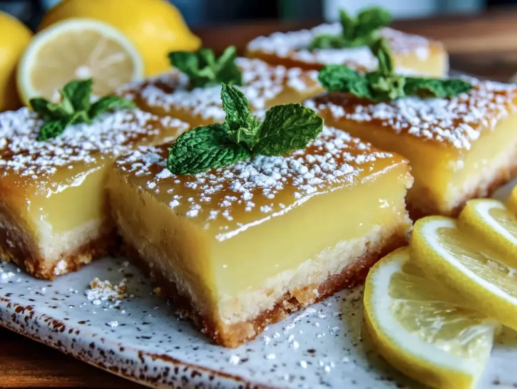lemon curd bars - featured image