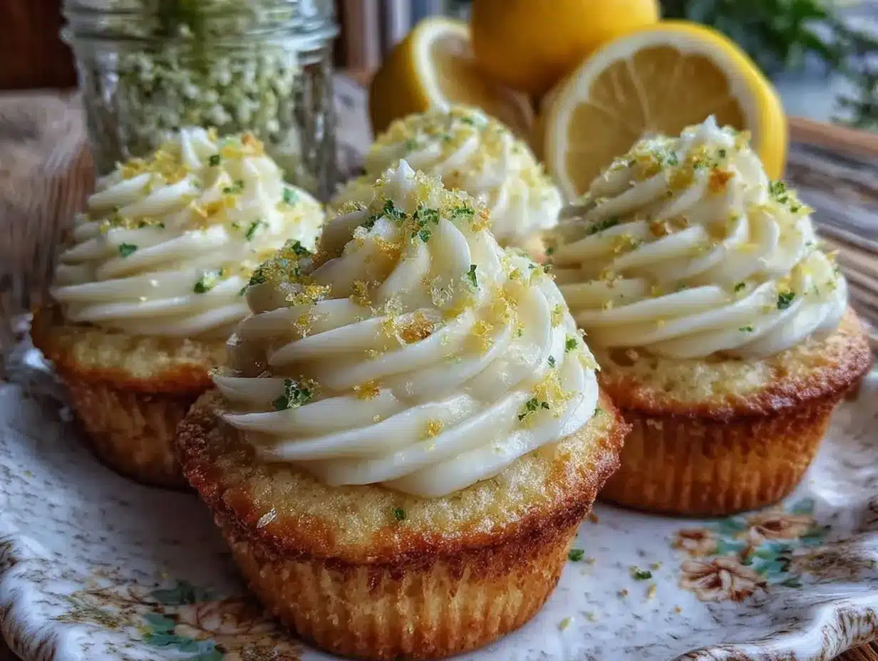 lemon elderflower cupcakes preparation steps