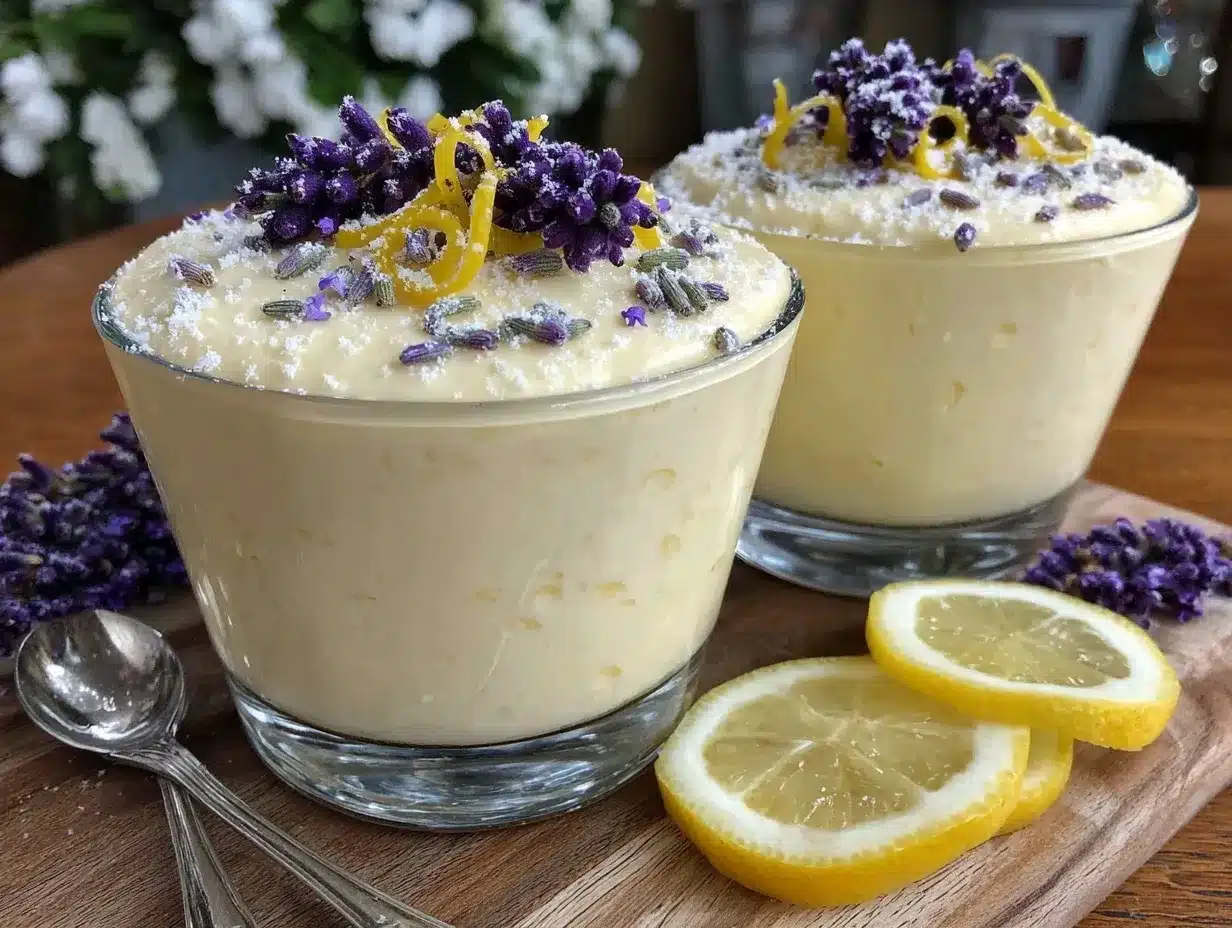lemon lavender no bake cheesecake cups preparation steps