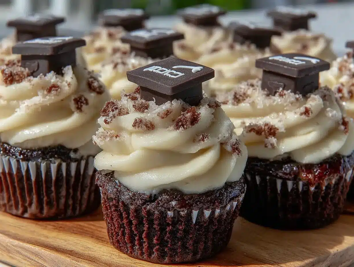 mini graduation cupcakes preparation steps