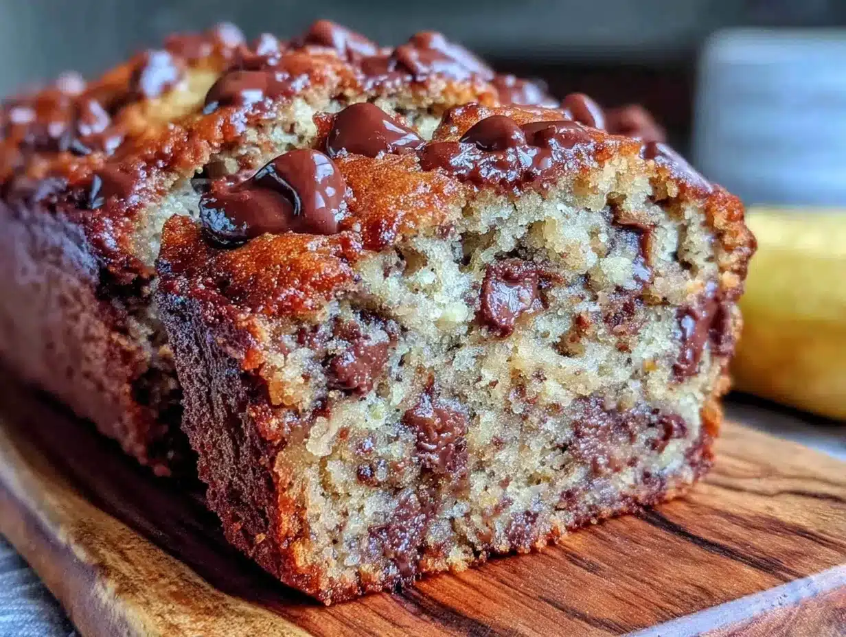 moist chocolate chip banana bread recipe preparation steps