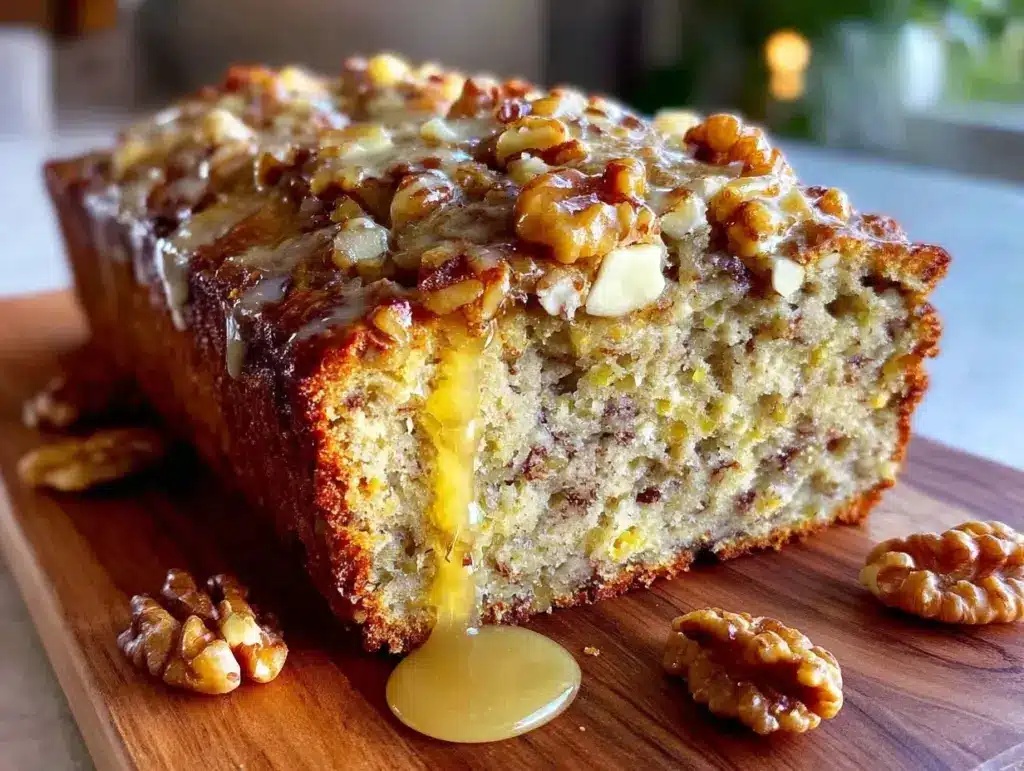 moist maple walnut oatmeal breakfast loaf - featured image