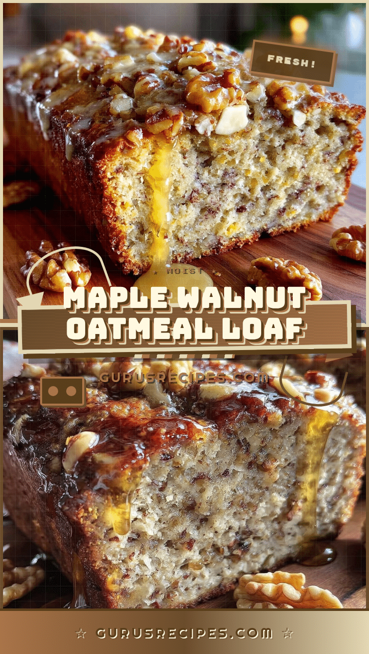 moist maple walnut oatmeal breakfast loaf recipe