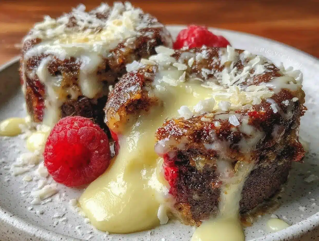 molten raspberry white chocolate lava cakes preparation steps