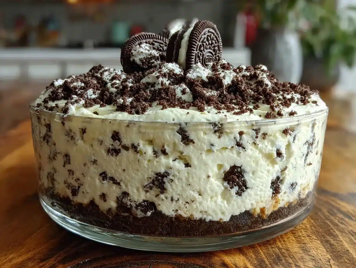 No-Bake Oreo Cheesecake preparation steps