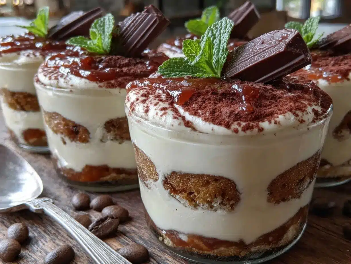 no-bake tiramisu cups preparation steps
